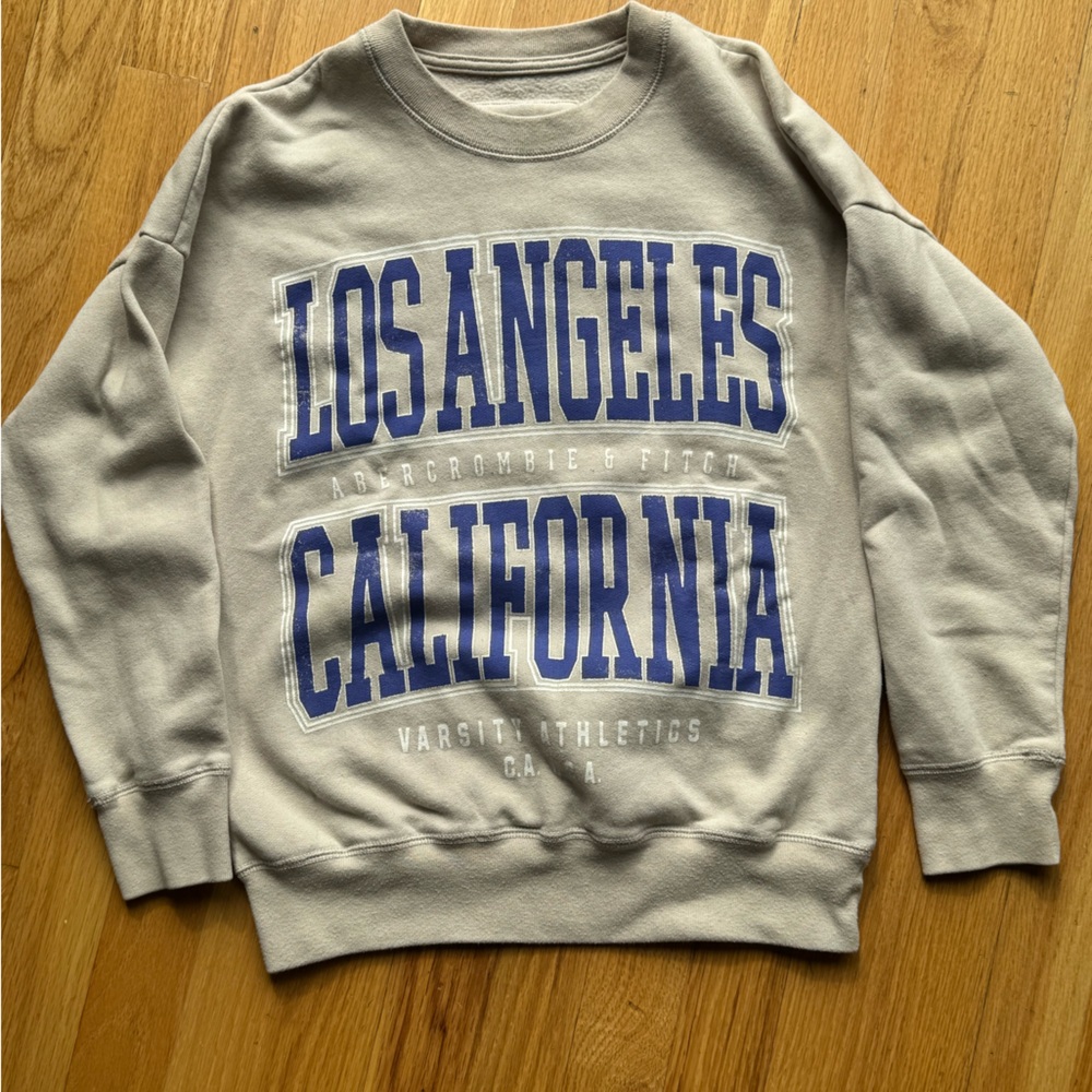 Like New! Abercrombie Kids Crewneck Sweater with Blue Graphic